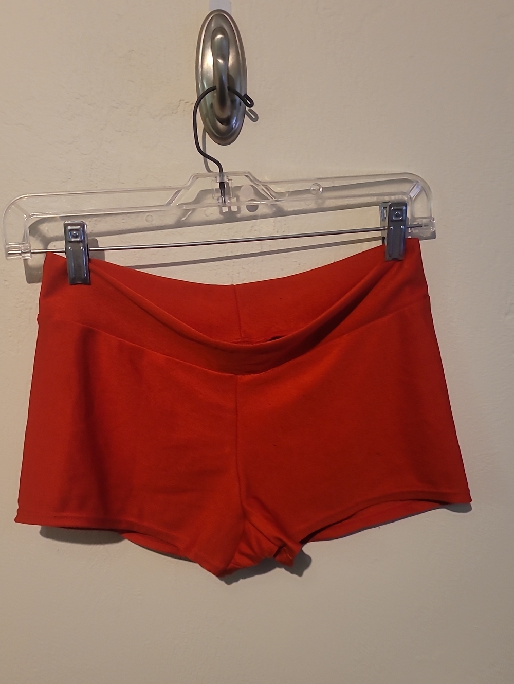 Women's Red Stretch Low-Waist Booty Boy Shorts